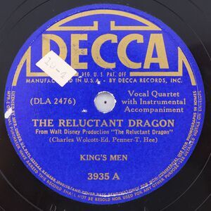 The King's Men – The Reluctant Dragon / Little Brown Jug 1941 78rpm Record 3935